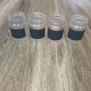Set of 4 Mason Jars with Chalkboard Labels